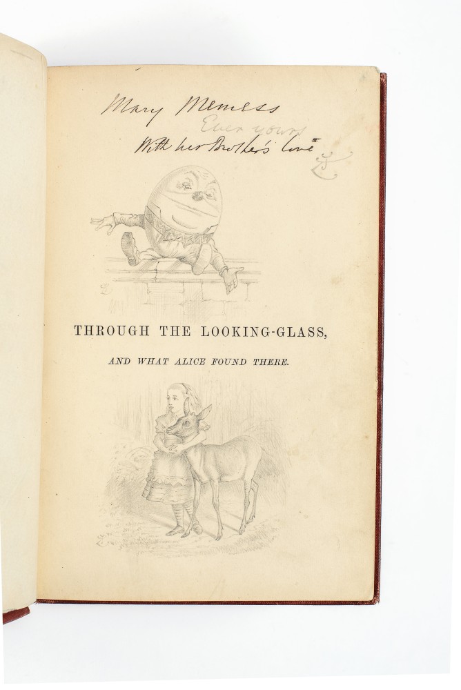 title page detail showing sketch by Tenniel and his signature