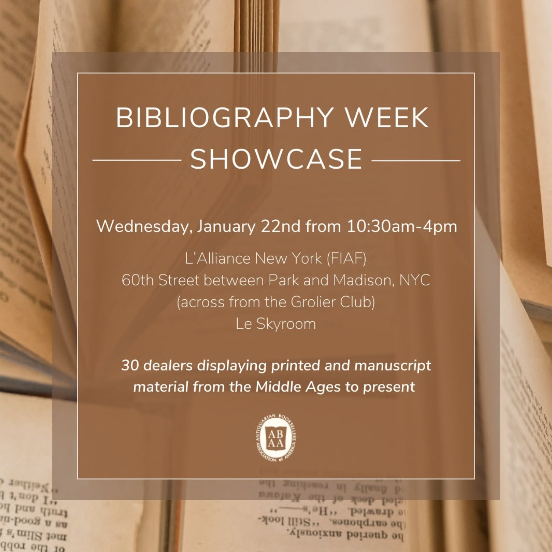 2025 ABAA Bibliography Week Showcase